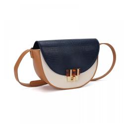 2024 new splicing PU waist bag senior women's fashion versatile satchel luxury design ladies waist bag