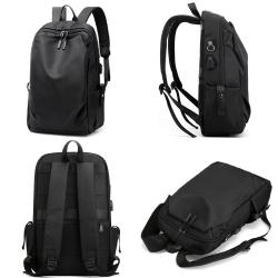 ZF151 New Men Business Shoulder Bag High School College Students Schoolbag Nylon Waterproof Computer Backpack USB Interface