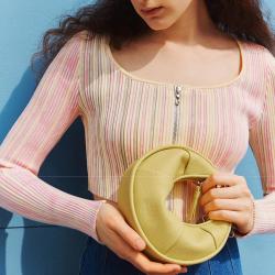 2024 Small Bag For Mini Purse Tote Cross body  Women Soft Wrinkled Half Moon Cute Sling Handbag Faux Leather Shoulder bag