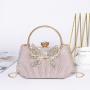 New arrival diamond inlaid banquet evening dress bag champagne hand bags chain crossbody bowknot evening bag 2024 handbags