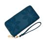 Cowhide Women Wallet Luxury Ladies Purse Pure Color Wallets Female Long Style Embossing Custom Wallet