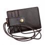 Hot sale RFID genuine leather clip for man and women ID card holders with hanging leather card holders wallets holder