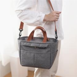 Gelory High quality portable waterproof fashion nylon reusable thermal tote insulated large lunch cooler bag