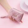 KBW702 Women Short Wallet Fashion Girl Buckle Cross Wallet Horizontal Square Card Holder Handbag Coin Purse Zero Wallet