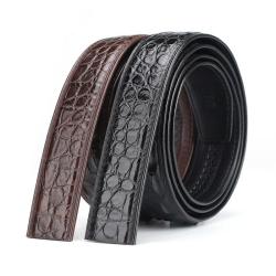 Cinturones De Cuero Genuinos Custom Luxury Brand Genuine Crocodile Leather Casual Dress Ratchet Belt For Man Mens Belts