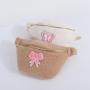 Retro Designer Bumbag Mini Small Jelly Children Soft Teddy Fabric Fanny Pack Wholesale Sports Fanny Pack Women's Waist Bag
