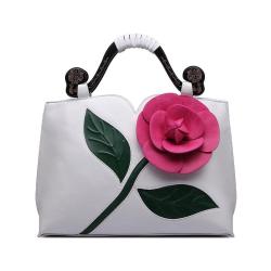 Fashion Cheap Custom Fashionable Famous Brands Designer Ladies Handbags China Wholesale PU Leather Flowers Woman Handbags