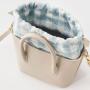 Custom Fashionable Simple and Diagonal Cross Small Women's Bucket Handbags Drawstring Bag