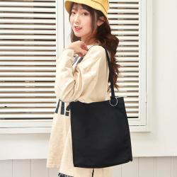 Gelory New Simple Fashion Solid Color Single Shoulder Handbags Environmental Protection Canvas Bag Women Single Shoulder