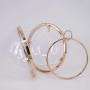 Wholesale wedding party transparent women crossbody evening bag gold round clear acrylic ball clutch purse bag 2024