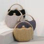 Retro Women's 2024 New Pleated Evening Bag Banquet Ladies Fashion Metal Handbag Box Bag Round Bag