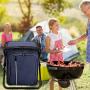 Custom Folding Portable Removable Leisure Fishing Camping Outdoor  Multi-functional Cooler Bag with Chair