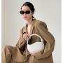 New Fashion Pea Small Bag Woman Custom Bolsos Niche Designer Pure Color Pu Leather Handbag Zipper Single Shoulder Crossbody Bag