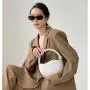 New Fashion Pea Small Bag Woman Custom Bolsos Niche Designer Pure Color Pu Leather Handbag Zipper Single Shoulder Crossbody Bag