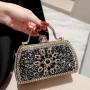 sac tendance 2024  Women's Dinner Bag Luxury Diamond Wedding Square Chain Shoulder Rhinestone Handbag Shiny Evening Clutch Bags