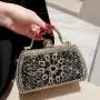 sac tendance 2024  Women's Dinner Bag Luxury Diamond Wedding Square Chain Shoulder Rhinestone Handbag Shiny Evening Clutch Bags