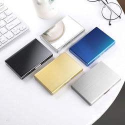 ZX096 Anti-scan Stainless Personal Metal Card Case Clip Credit Card Holder Thin Case Small Male Business Card Holder Case
