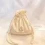 Eco-friendly Round Bottom Cotton Linen Candle Pouch Drawstring Gift Candle Wine Packaging Dust Recycle Muslin Cotton Bag