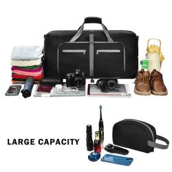 Waterproof  Large Capacity Barrel Bag Weekend Bag Twill Lay Flat Travel Duffle Bag For Traveller