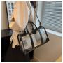 fashion transparent duffel Bag travel Hand Bag Can Print Logo custom clear Pattern travel duffel bag