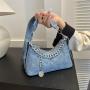Trend High Quality Chain Bag Handbag Tote Small Handbag Female 2024 New Simple Casual Crescent Bag Vintage Shoulder Bag
