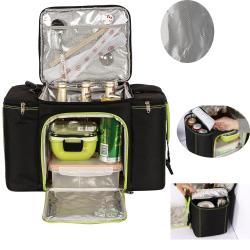 Stock Large Capacity Polyester Long Shoulder Strap Handle Thermal Durable 27 L Lunch Cooler Bags