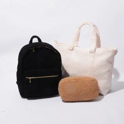 Weekender Teddy Soft Fuzzy Gym Sports Travel Bag Cozy Sherpa Tote Handbags Women Shoulder  Handbag Organizer Shopping Tote Bag