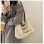 Fashion Canvas Tote Bag Plain Letter Handbag Manufacturer Customize Magnetic Button Para Mujeres Bolso Bolsas CY123