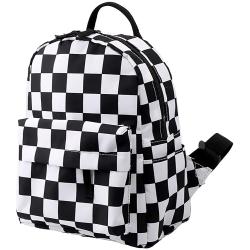Gelory Unisex Plaid Nylon Female Travel Day Pack Laptop Backpack Book School bags School Casual Rucksack Women Bag