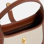 Warehouse Customized High Quality Pu Leather And Canvas Handbag  Luxury Vintage Crossbody Bag For Ladies