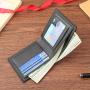Men's short wallet, fashionable multi-card slot spliced leather, money clip for young horizontal money clip, trendy card holder