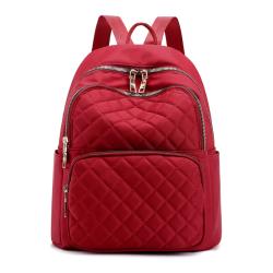New fashion student backpack rhomboid embroidered thread travel school bag backpack women