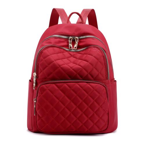 New fashion student backpack rhomboid embroidered thread travel school bag backpack women