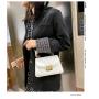 Korean Diamond Lattice Shoulder Bag Women's Messenger Small Square Chain Bag Wholesale PU Ladies Shoulder Bag Customs Handbag
