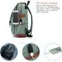 Custom Slim Business Backpack Multi Functional Vintage Canvas Flap Backpack Buckle Decor Laptop Daypack