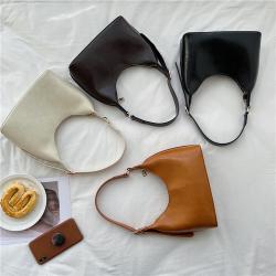 High Quality Designer Solid Color Female Shoulder Bag Ladies Pu Leather Handbag Simple Stereotyped Luxury Women Hand Bag
