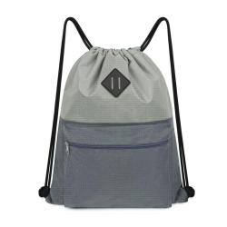 Gelory Factory Supply Polyester Fitness Gym Storage String Bag Sports Drawstring Backpack  With Wet Compartment