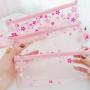 BD061 2023 Transparent Color PVC Tassel Pencil Case High Quality Stationery Storage Bag Hot Sale Small Simple Pencil Bag