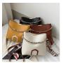 Fashionable Designer Woman Handbag Custom Pure Color Small Square Bag Chain Casual Simple Single Shoulder Bucket Bag