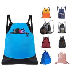 GELORY Customized Drawstring Backpack Outdoor Travel Sport Gym Swimming Bags Mesh Beach String Bag