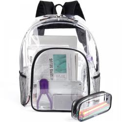 Security Travel School Sports Work Stadium See Through Backpacks Heavy Duty Transparent Clear Backpack