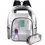 Security Travel School Sports Work Stadium See Through Backpacks Heavy Duty Transparent Clear Backpack