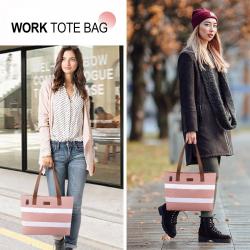 LOVEVOOK 2pc/set Carry on Casual Waterproof Oxford School bookBag 15.6 In Handbag Purse Shoulder bag Work Laptop Tote Bag Women