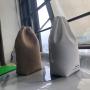 Custom Square Bottom White Cotton Spa Drawstring Bag