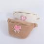 Keymay Winter Hot Sale Multicolor 2 Sizes Gold Zipper Cozy Plush Teddy Waist Pack Hiking Sherpa Fanny Pack Waist Pouch Bag