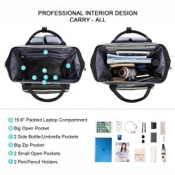 LOVEVOOK 2022 Soft Faux PU Leather Travel Backpack Purse Casual Men's School Book bags 14 15.6 17 inch Women's Laptop Backpacks