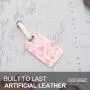 OEM Custom LOGO Printed Name Logo Soft PU Leather Luggage Tag Label Bag Pendant Handbag Portable Travel Name ID Address Tag