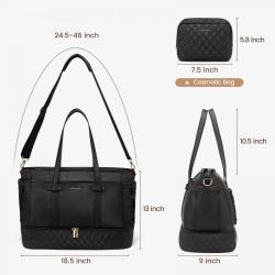 LOVEVOOK 2pcs/set Travel Weekender Overnight Bags Gym Duffle Bag with Shoe Compartment & Wet Pocket Garment travel duffel bag