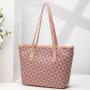 Gelory Luxury Design Triangle Printed Tote Bag Custom Woven Embossed Large Capacity Zipper Tote Handbag
