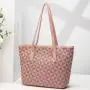 Gelory Luxury Design Triangle Printed Tote Bag Custom Woven Embossed Large Capacity Zipper Tote Handbag